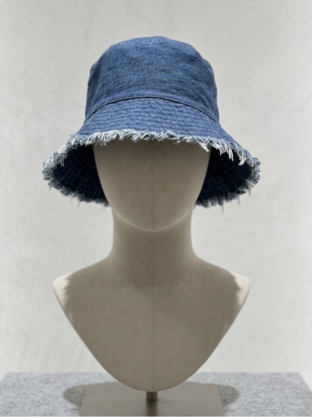 The Frayed Denim Bucket Hat 100% Cotton